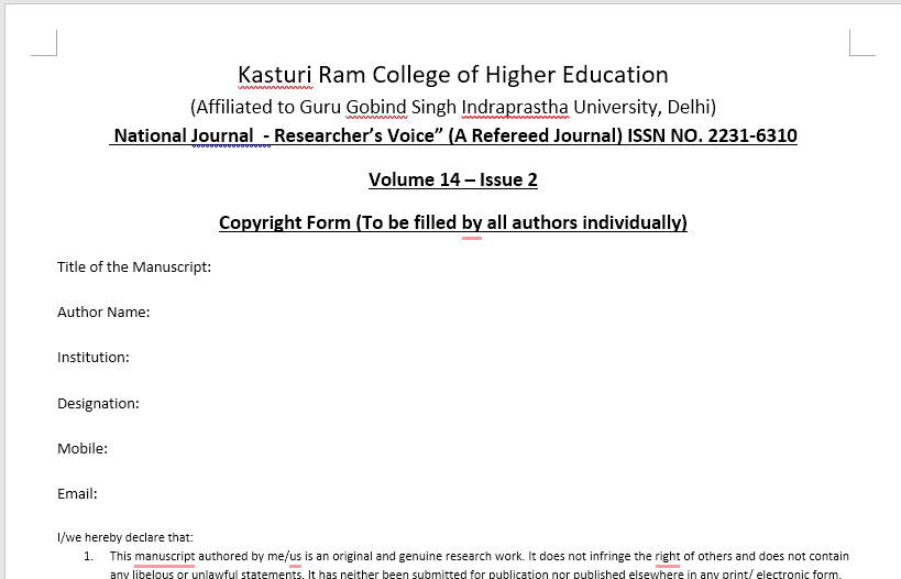 Copyright For Researcher's Voice